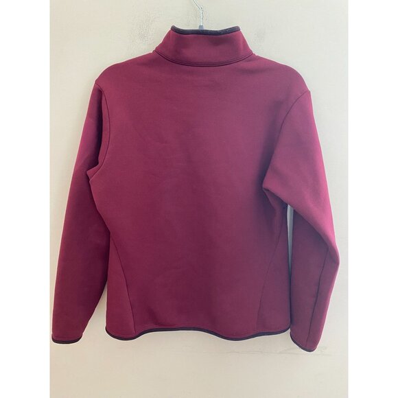 Women's Arc'teryx Fleece 1/4 Zip Pullover Sweater Maroon Red Size Large - Picture 4 of 5